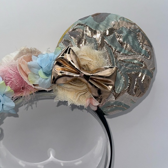 Sleeping Beauty Aurora Minnie Inspired Ears Headband with Bows & Sequins